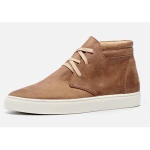 Nisolo Cortez Brown Leather Chukka Boots High Top Sneakers Vibram Sole Sz 12.5